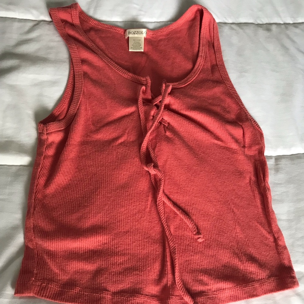 Redish orange crop top